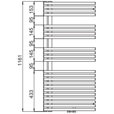 Zehnder Forma Asym grzejnik łazienkowy 116,1x49,6 cm biały LFAL-120-050-05