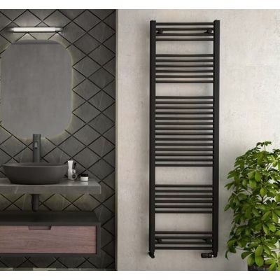 Zehnder Aura grzejnik łazienkowy drabinkowy 185,6x50 cm czarny PBN-180-050-9205