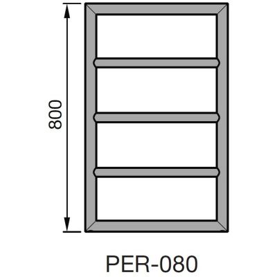 Zehnder Pera grzejnik łazienkowy drabinkowy 80x50 cm brąz PER-080-050-N213
