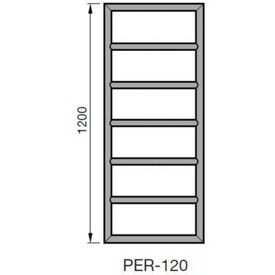 Zehnder Pera grzejnik łazienkowy drabinkowy 120x50 cm brąz PER-120-050-N213