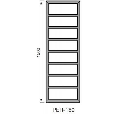 Zehnder Pera grzejnik łazienkowy drabinkowy 150x50 cm brąz PER-150-050-N213