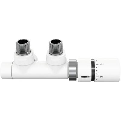 Zehnder zestaw zaworowy z głowicą prawy biały 839419/9016