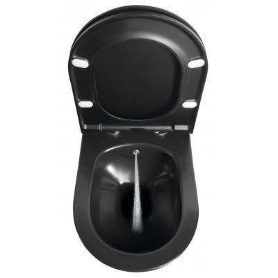 Sapho Avva miska WC bez kołnierza Rimless z funkcją bidetu czarny mat 100312-110