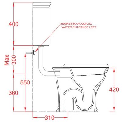 Art Ceram Civitas zbiornik WC do kompaktu niski biały CIC00701;00