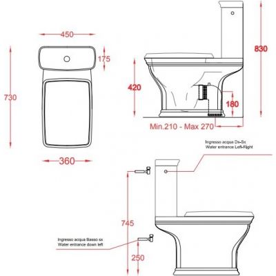 Art Ceram Civitas zbiornik WC do kompaktu biały CIC00901;00