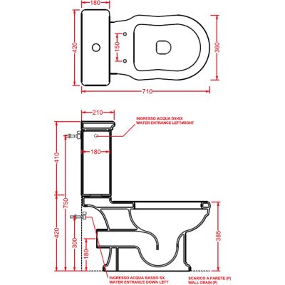 Art Ceram Hermitage miska WC kompakt biała HEV00401;00