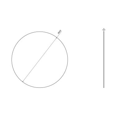 Aqualine lustro 60 cm okrągłe 22444