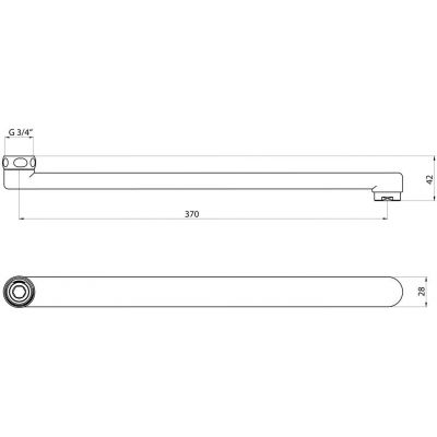 Aqualine wylewka do baterii umywalkowej chrom 43992