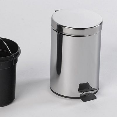Aqualine Simple Line kosz na śmieci 3 l stal nierdzewna polerowana 27103