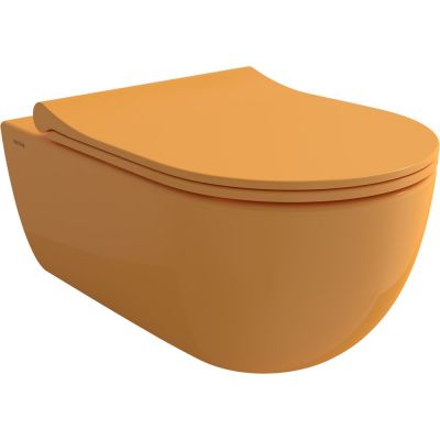Bocchi V-Tondo miska WC wisząca bez kołnierza Clean Plus+ żółty połysk 1416-021-0129