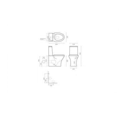 Bathco Spain Ibiza kompakt WC biały 4501