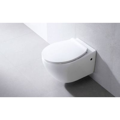 Bathco Spain Estoril miska WC wisząca Rimless z deską wolnoopadającą biała 4553