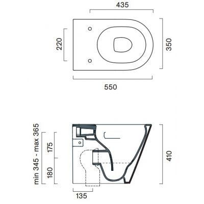 Catalano Zero miska WC stojąca bez kołnierza biały połysk 0114550001
