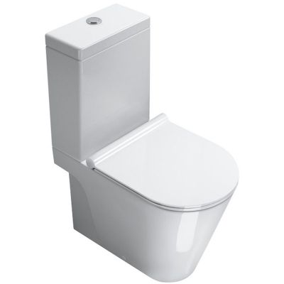 Zestaw Catalano Zero kompakt WC stojący z deską wolnoopadającą biały (1MPZN00, 1CMSZ00, 5SCSTP000)