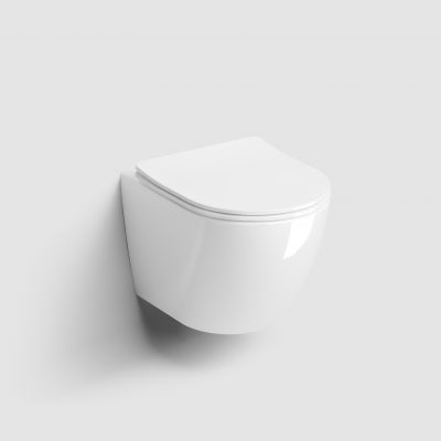 Clou InBe miska WC z deską wolnoopadającą wisząca bez kołnierza biały połysk IB/04.01221.02