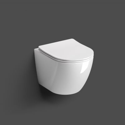 Clou InBe miska WC z deską wolnoopadającą wisząca bez kołnierza biały połysk IB/04.01221.02