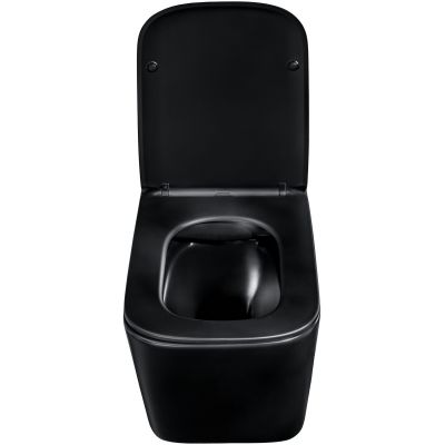 Comad Wall Hung Toilet miska WC z deską wolnoopadającą wisząca bez kołnierza czarny mat WALL HUNG TOILET BLACK ( E-1060A )