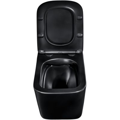 Comad Wall Hung Toilet miska WC z deską wolnoopadającą wisząca bez kołnierza czarny mat WALL HUNG TOILET BLACK ( E-1060A )