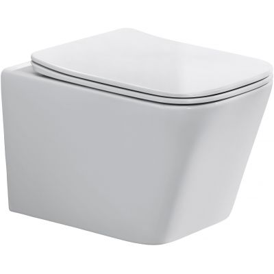 Comad Wall Hung Toilet miska WC z deską wolnoopadającą wisząca bez kołnierza biały połysk WALL HUNG TOILET WHITE ( E-1060A )