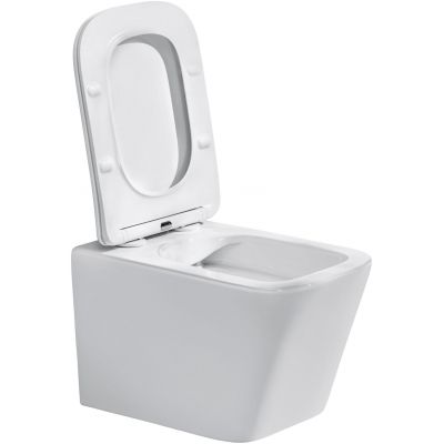 Comad Wall Hung Toilet miska WC z deską wolnoopadającą wisząca bez kołnierza biały połysk WALL HUNG TOILET WHITE ( E-1060A )