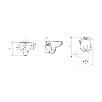 Zestaw Cersanit miska WC Colour CleanOn z deską sedesową i stelaż podtynkowy Aqua 22 z przyciskiem Presto chrom błyszczący S701-187