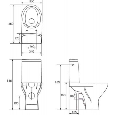 Cersanit Moduo kompakt WC biały K116-036