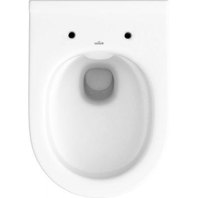 Zestaw Cersanit City Oval CleanOn miska WC wisząca z deską wolnoopadającą Slim biała (K35025, K980146)