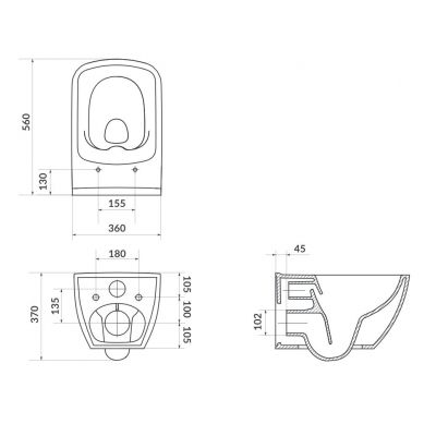 Zestaw Cersanit Virgo miska WC wisząca CleanOn z deską wolnoopadającą Slim i stelaż podtynkowy Tech Line Opti z przyciskiem B1 chrom błyszczący S701-674