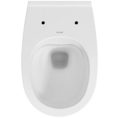 Cersanit Arteco Set 883 miska WC CleanOn z deską wolnoopadającą i stelaż podtynkowy Aqua z przyciskiem spłukującym Enter chrom błyszczący S701-206