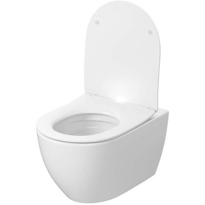 Cersanit Zen Pro miska WC wisząca bez kołnierza ze spłukiwaniem wirowym biały połysk S4006-005