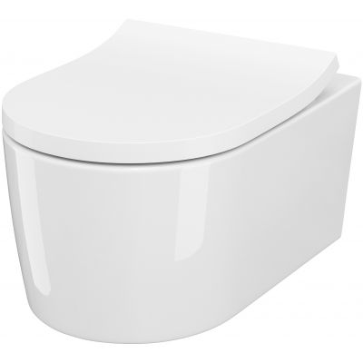 Zestaw Cersanit Inverto miska WC wisząca StreamOn z deską wolnoopadającą biała S701-432