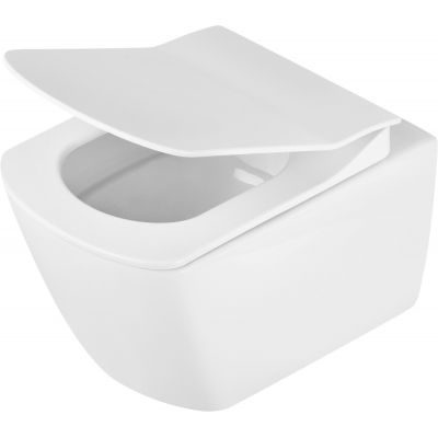 Zestaw Deante Anemon Zero miska WC wisząca bez kołnierza z deską sedesową wolnoopadającą slim biały (CDZ6ZPW, DCDZ6ZOZ)