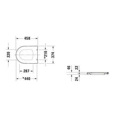 Duravit ME by Starck deska sedesowa biały półmat 0020013200