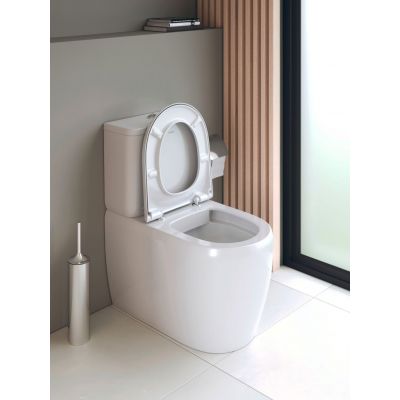 Duravit Qatego miska WC kompakt stojąca Rimless biały połysk 2021090000