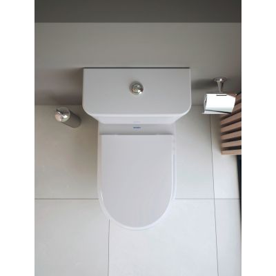 Duravit Qatego miska WC kompakt stojąca HygieneGlaze biały połysk 2021092000