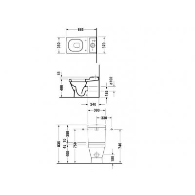 Duravit 2nd floor miska WC stojąca 2106090000