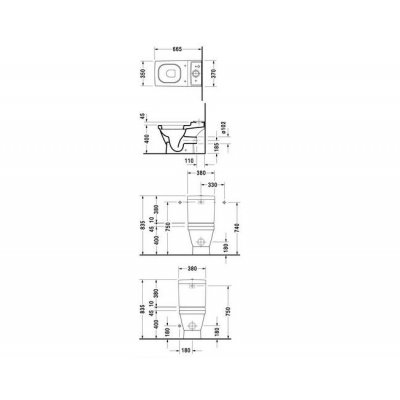Duravit 2nd floor miska WC stojąca 2107090000