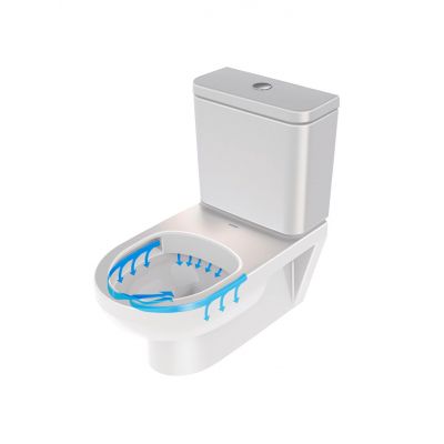 Duravit No.1 miska WC kompakt wisząca bez kołnierza Rimless HygieneGlaze biała 25120920002