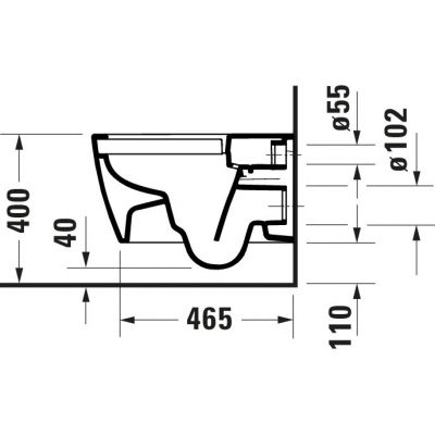 Duravit ME by Starck miska WC wisząca bez kołnierza biały połysk 2517092000