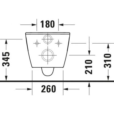 Duravit ME by Starck miska WC wisząca bez kołnierza biały połysk 2517092000