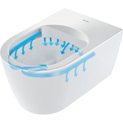 Zestaw Duravit ME by Starck miska WC wisząca Rimless HygieneGlaze z deską wolnoopadającą biała i stelaż podtynkowy DuraSystem (2530092000, 0020190000, WD1001000000)