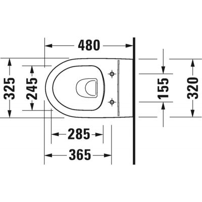 Duravit No.1 miska WC wisząca Rimless biała 2574092000