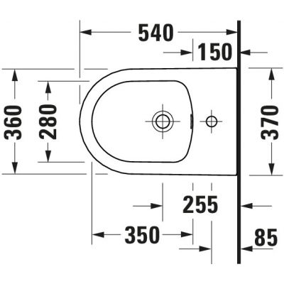 Duravit Soleil by Starck bidet wiszący biały 2722150000