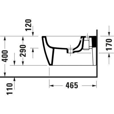 Duravit ME by Starck bidet wiszący biały 2724150000