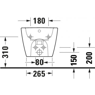 Duravit ME by Starck bidet wiszący biały 2724150000