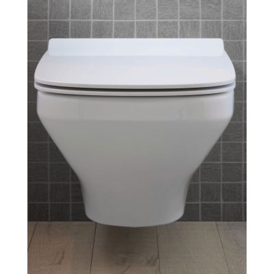 Zestaw Duravit DuraStyle miska WC Rimless wisząca z deską wolnoopadającą biała i stelaż podtynkowy DuraSystem (45510900A1, WD1001000000)
