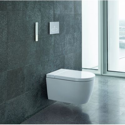 Duravit SensoWash Starck f Plus Compact miska WC Rimless wisząca z deską sedesową myjącą biała 650000012004320