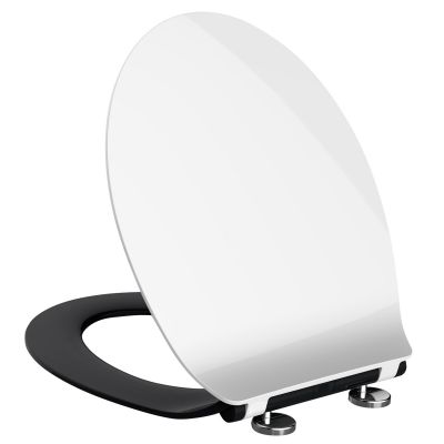 Duschy Slim Sense deska sedesowa wolnoopadająca uniwersalna biała/czarna 805-41