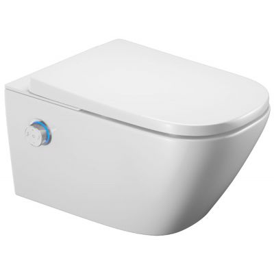 Excellent Dakota 2.0 S2 toaleta myjąca wisząca z pokrętłem sterującym biała/chrom CEEX.4124.593.S2.WH/CEEX.4022.D2.CR