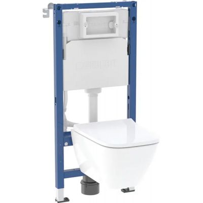 Geberit Duofix Basic Smyle Square zestaw WC stelaż z miską i deską 118.348.00.3